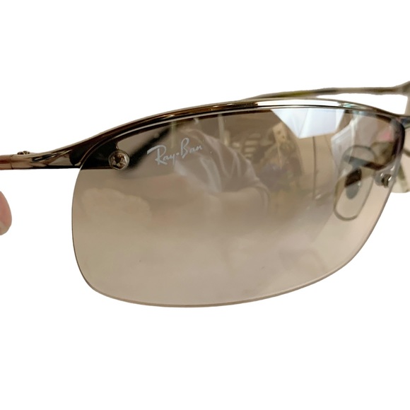 Ray-Ban 3183 Polarized Mens Sunglasses Gun Metal Gray Rectangle 003/BZ - Picture 7 of 10